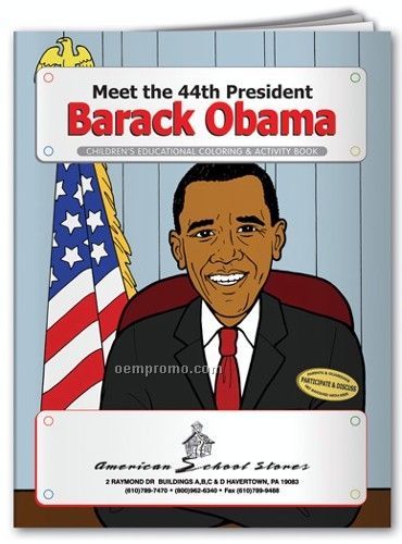 Action Pack Book W/ Crayons & Sleeve - Meet The 44th President Barack Obama