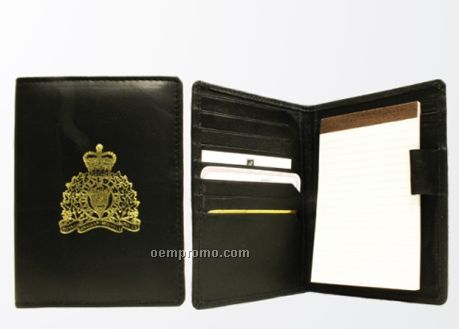 Bi Fold Lambskin Napa Note Pad W/ 8 Credit Card Slot / Black