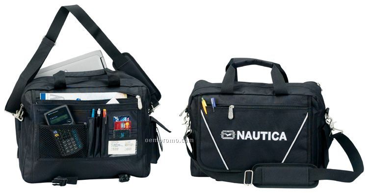 Deluxe 2-compartment Computer Briefcase
