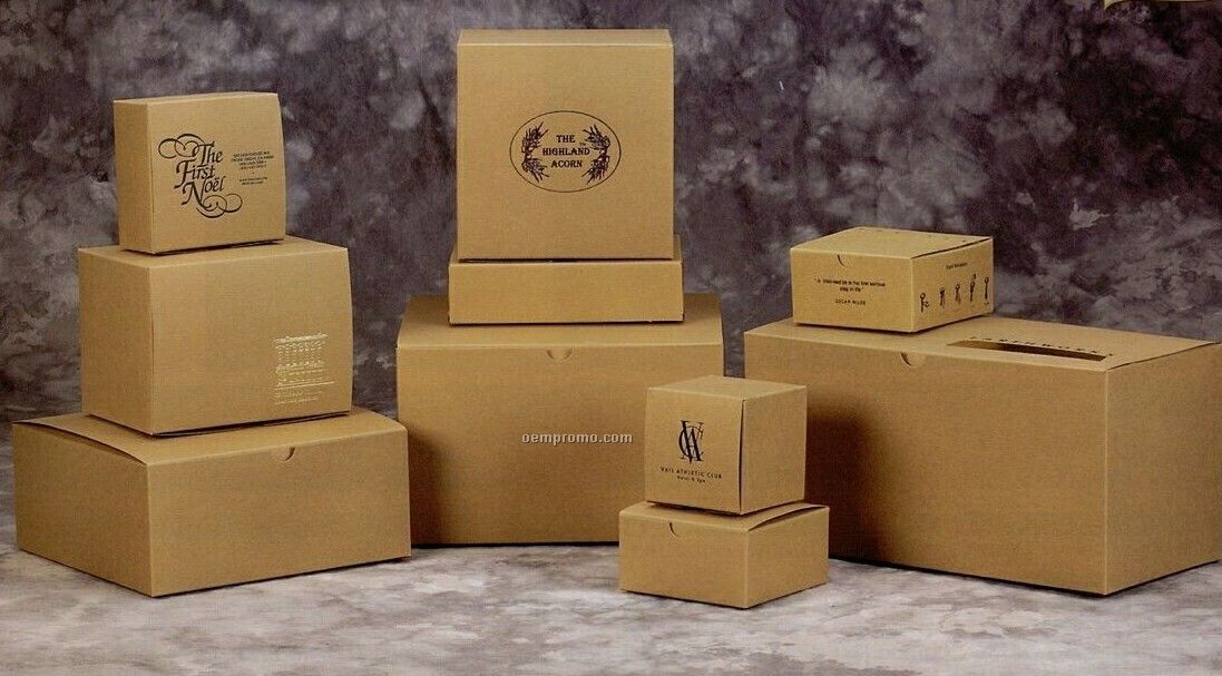 Natural Kraft 2 Piece Pop Up Gift Boxes - 10.5"X10.5"X2.5"