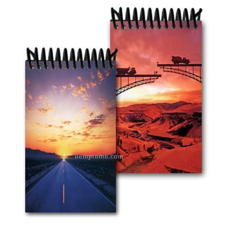 3d Lenticular Mini Notebook Stock/Sunset On A Highway (Blanks)