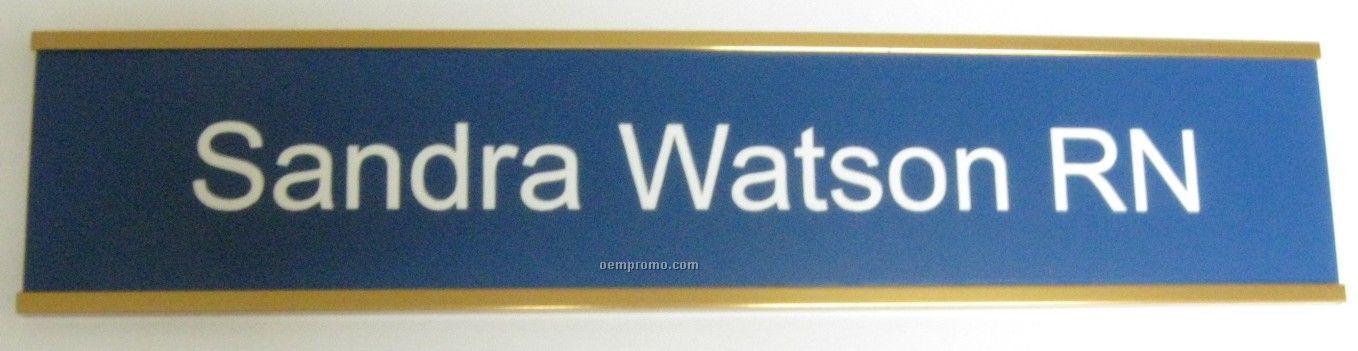 Traditional Wall Name Plate With Gold Holder (10")