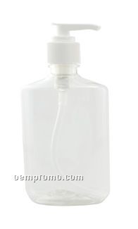 8 Oz. Clear Contempo Oval Pump Bottle (Empty)