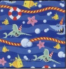 24"X75' Paper Or Foil Undersea Birthday Gift Wrap W/ Cutter Box
