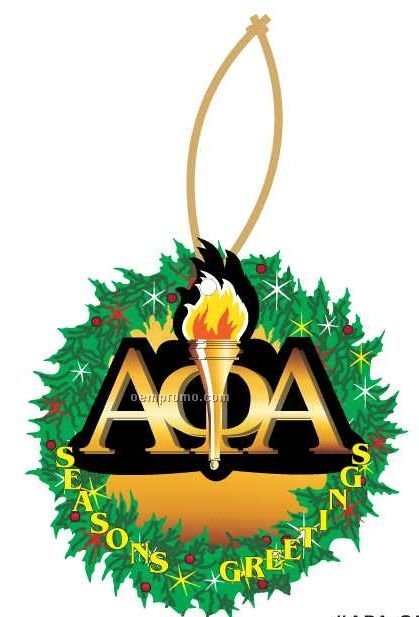 Alpha Phi Alpha Fraternity Mascot Wreath Ornament/ Mirror Back(10 Sq. Inch)