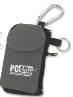 Cell Phone Holder With Coin And Key Pouch
