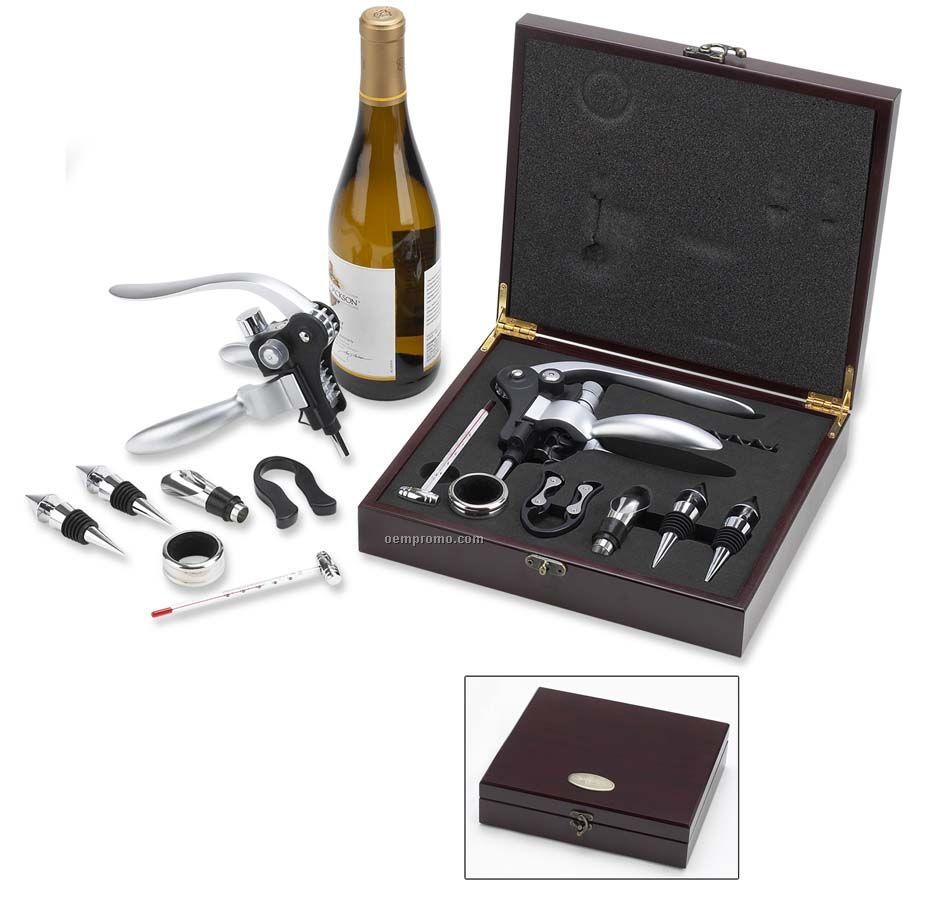 Connoisseur Wine Set With Corkscrew & Wine Thermometer