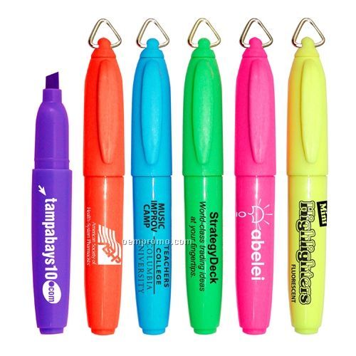 Highlighter With Keychain Clip