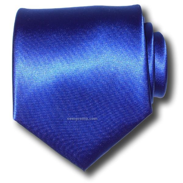Poly Satin Necktie (Royal Blue)