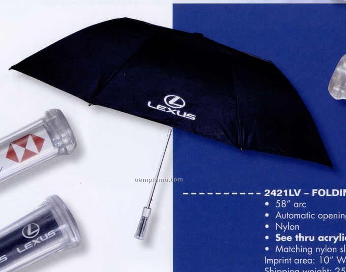 58" Arc Logo View Folding Golf Umbrella