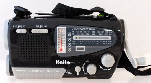Kaito Crank Powered Flashlight And Radio