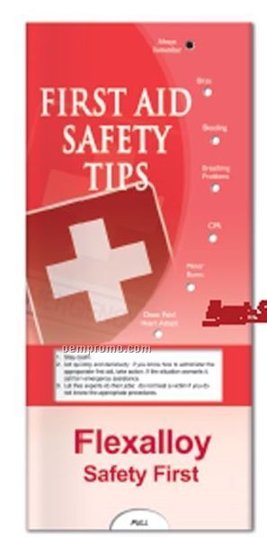 Pocket Slider Chart - First Aid Safety Tips