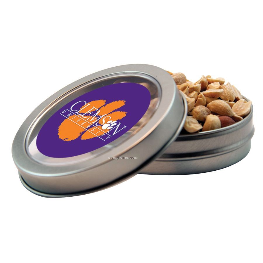 Short Round Tin With Peanuts