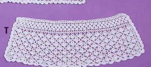 6"X14" Cotton Collars With Crochet