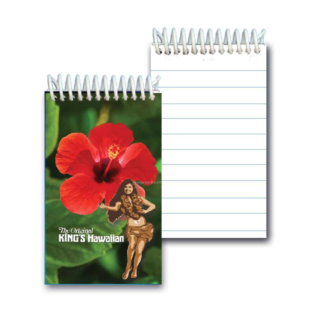 Stock 3d Lenticular Mini Notebook /Red Hibiscus (Custom)