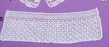 6"X16" Cotton Collars With Crochet