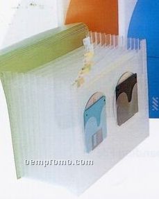 Assorted Pack 2-tone Letter Size Expanding File With 12 Tabbed Pockets