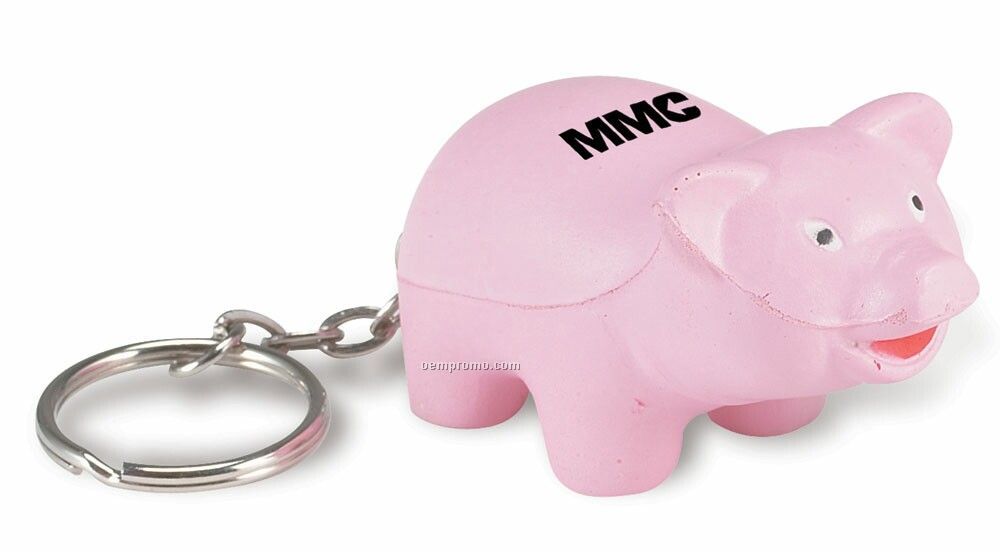 Pig Squeeze Toy Key Chain