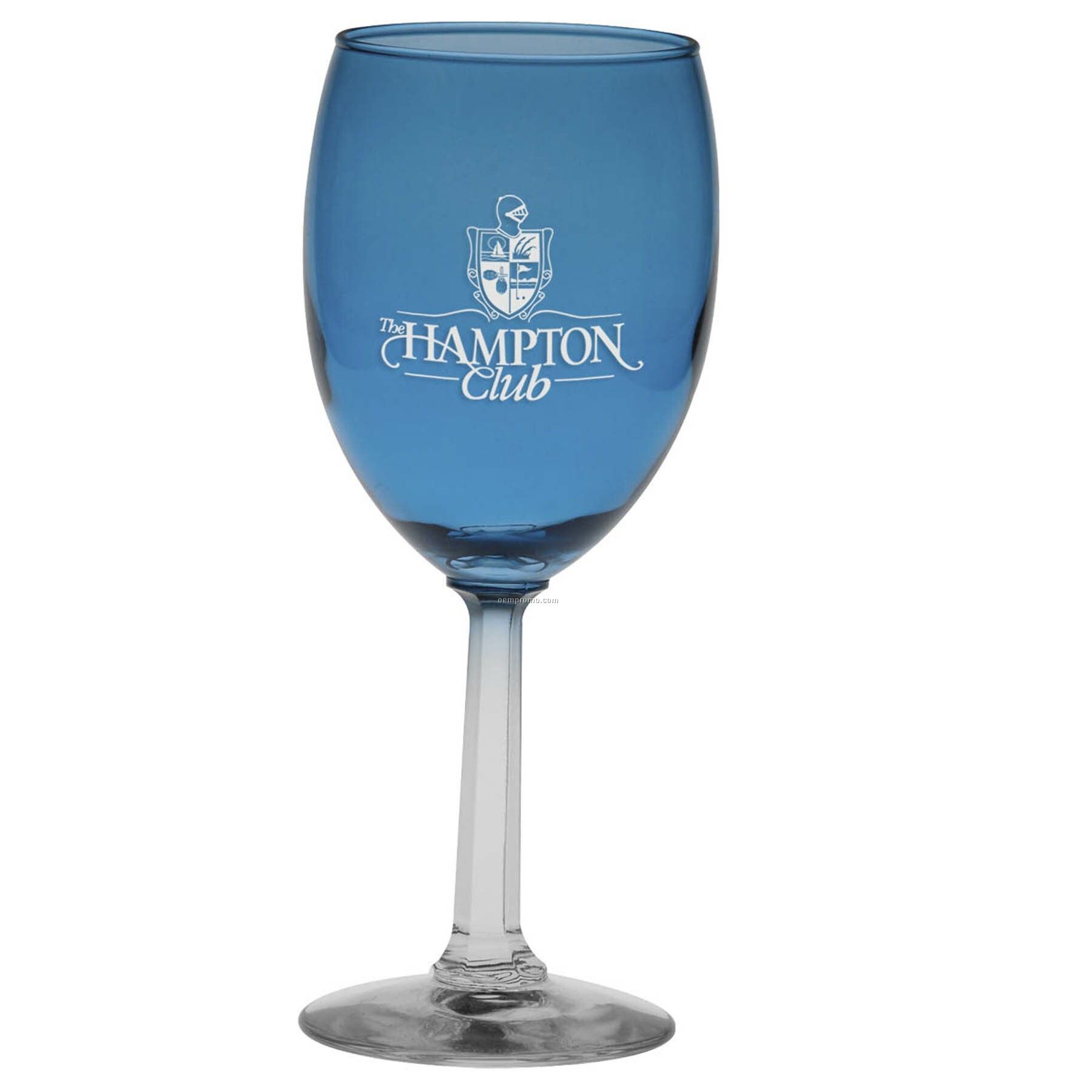 10 Oz. Ice Blue Napa Valley Goblet With Optic Stem