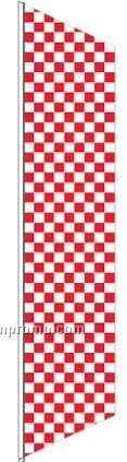 2 1/2'x12' Stock Zephyr Banner Drapes - Red/White Checker