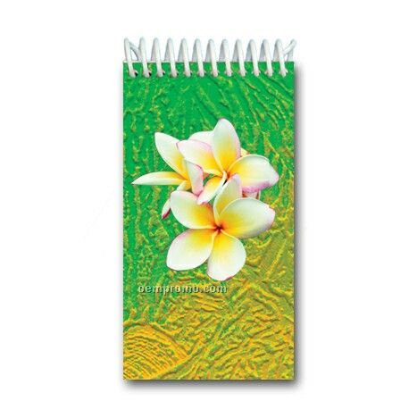 3d Lenticular Mini Notebook Stock/White Garden Flower (Blanks)
