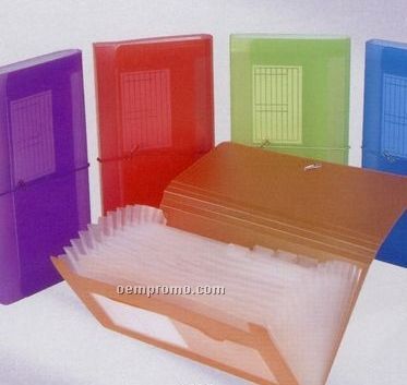 Assorted Pack Expanding File With 13 Pockets