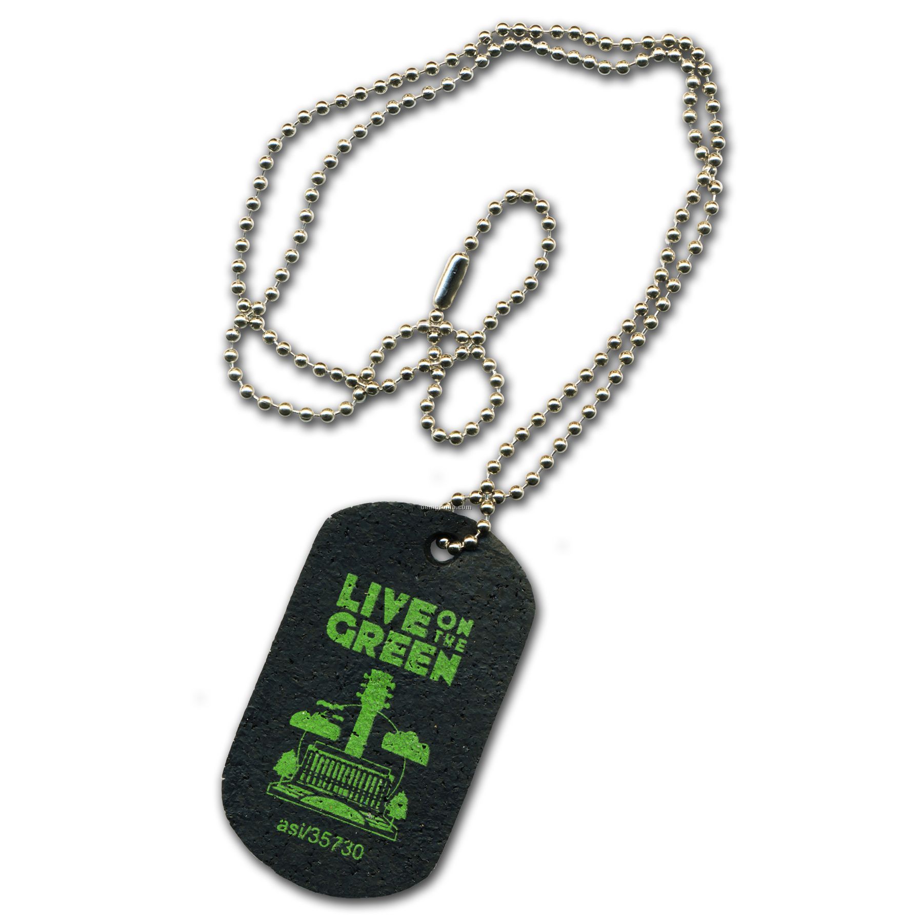 Flat Tire Recycled Rubber Dog Tag