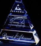 Indigo Gallery Crystal Accolade Pyramid Award (7")