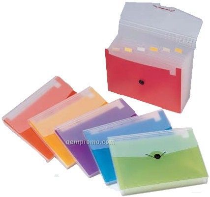 Assorted Pack Top & Bottom Expanding File With 7 Pockets