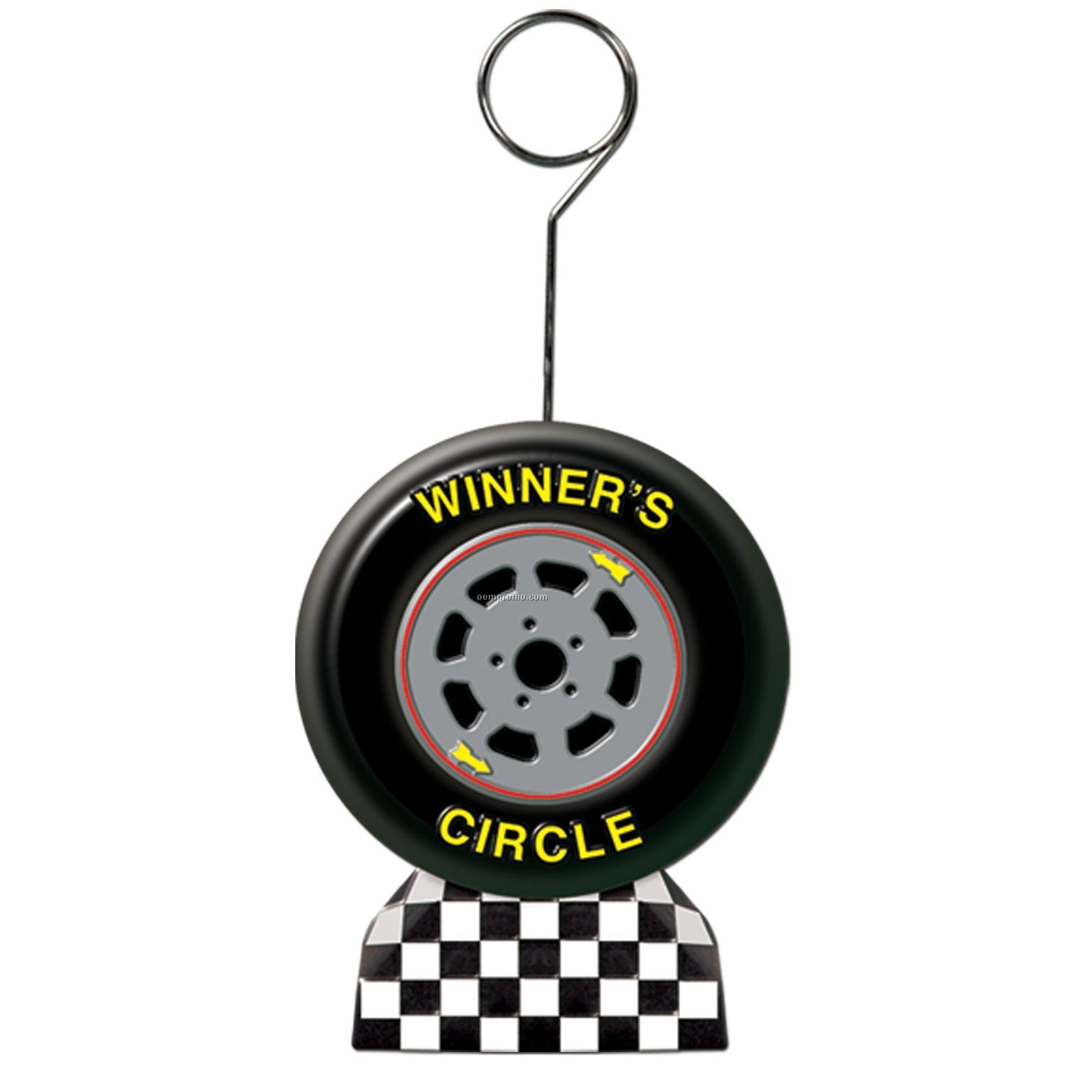 Checkered Flag/Racing Tire Photo/ Balloon Holder