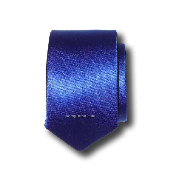 Joe College Poly Satin Necktie (Royal Blue)