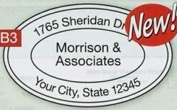 Pre-inked Oval Name & Address Stamp