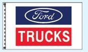 Stock Cluster 3 Flag Set W/ Staff & Hardware (Ford Trucks)