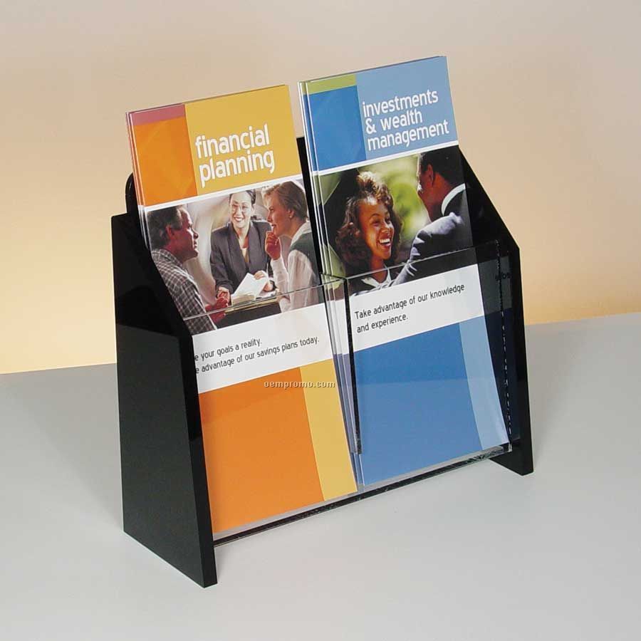 Deluxe 2-pocket Acrylic Brochure Holder Countertop