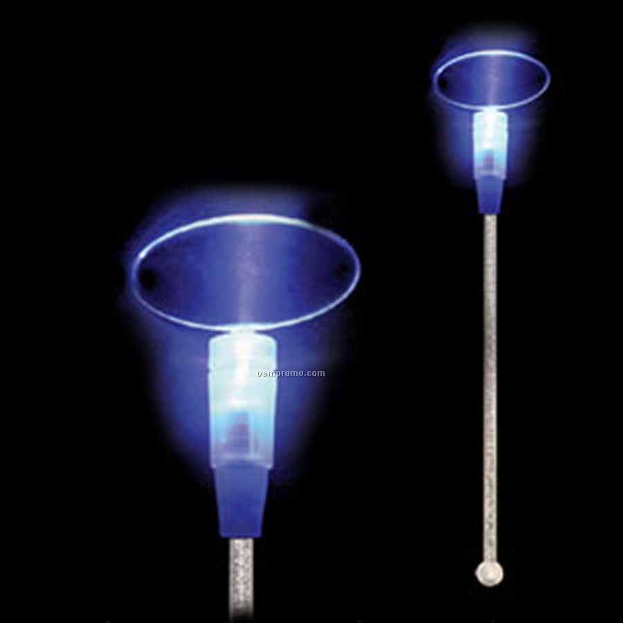 Light Up Stir Stick W/ Blue Oval Handle