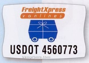 Wavy Rectangle Truck Sign & Equipment Decal (5 1/2
