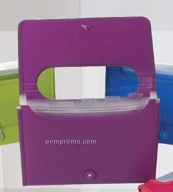 Assorted Pack Neon Expanding File With See-thru Window