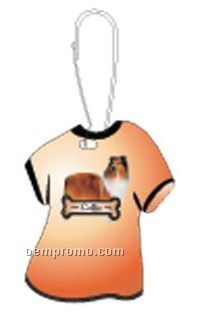 Collie Dog T-shirt Zipper Pull