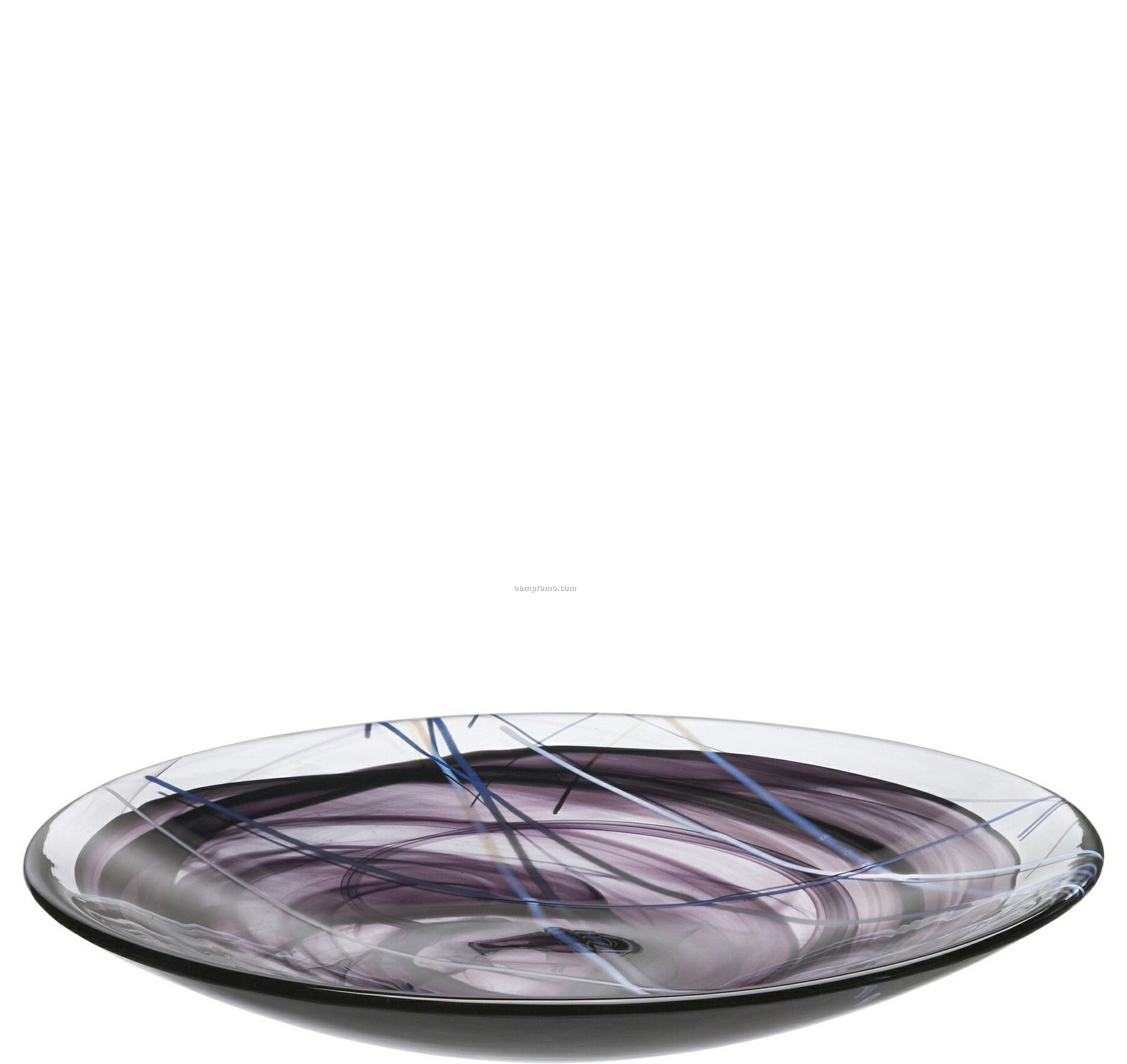 Contrast Swirl Crystal Dish By Anna Ehrner (Black)