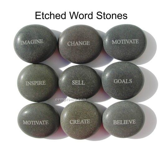 Etched Word Stones