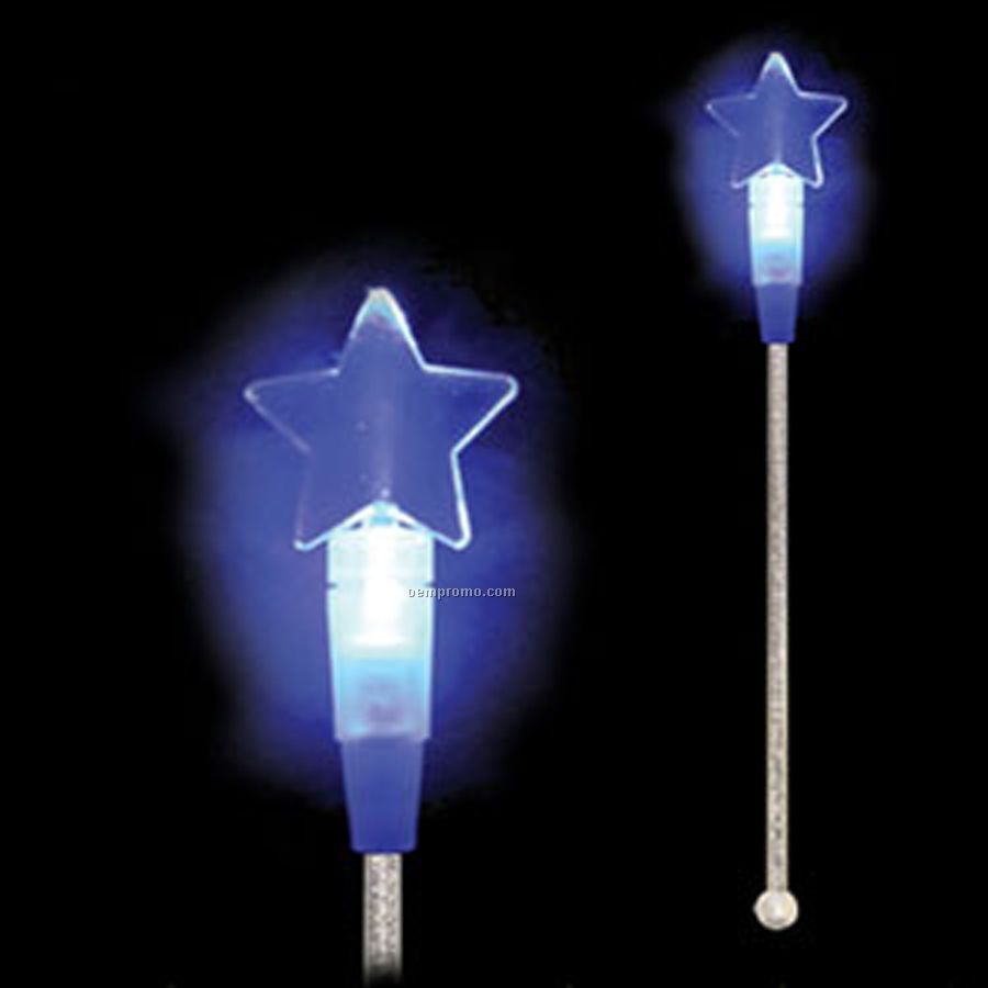 Light Up Stir Stick W/ Blue Star Handle