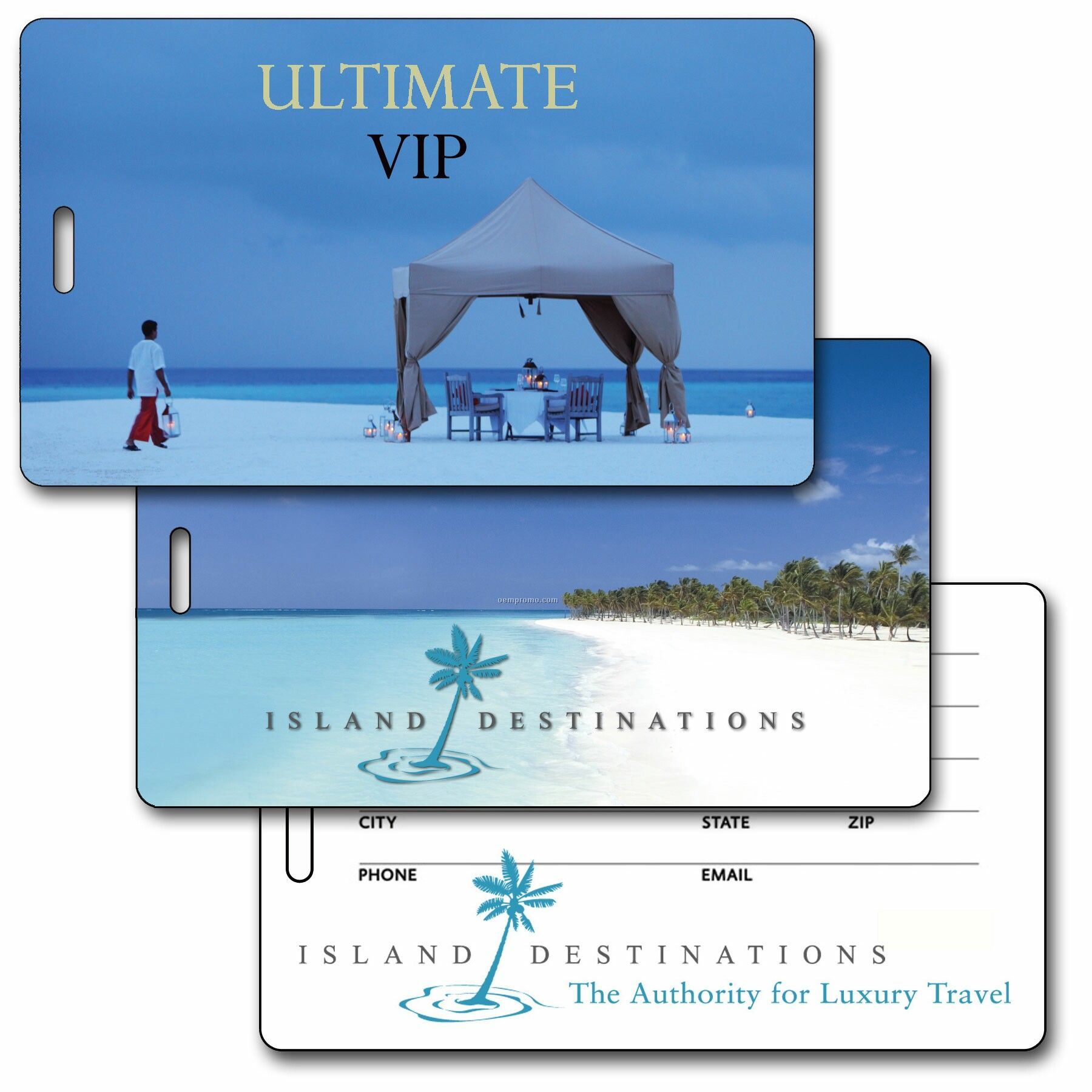 Luggage Tag 3d Lenticular Tropical Beach/Ultimate Image (Blank Product)