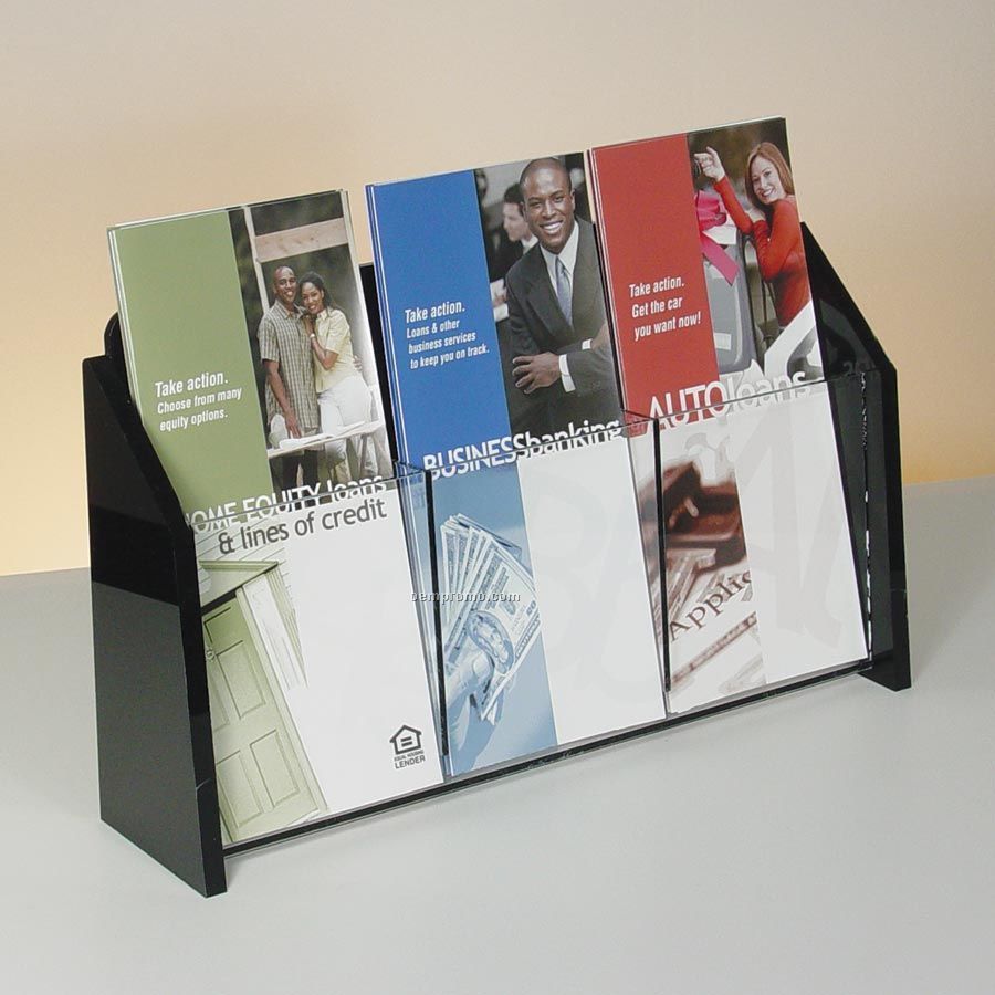 Deluxe 3-pocket Acrylic Brochure Holder - Countertop