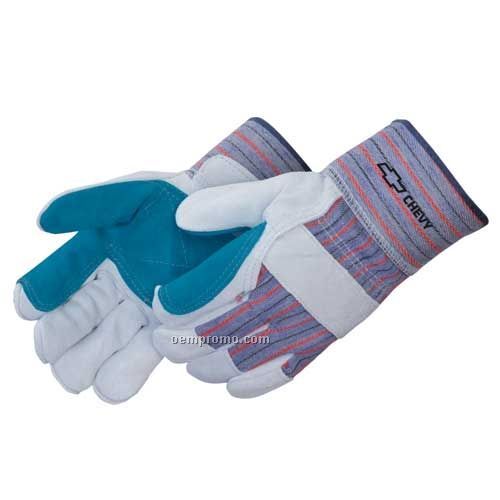 Economy Split Leather Double Palm Work Gloves (S-xl)