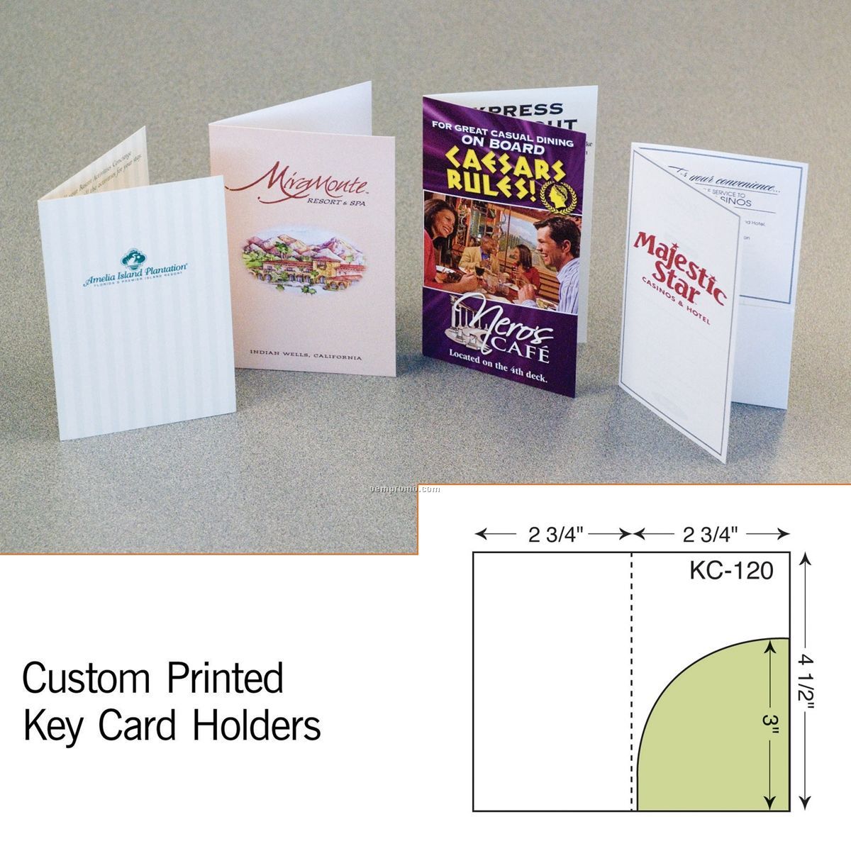 Key Card W/ Curved Right Pocket (1 Color/1 Side)