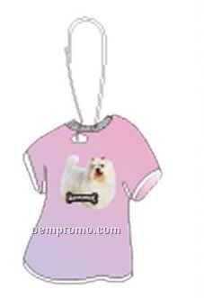 Maltese Dog T-shirt Zipper Pull