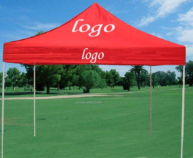 pop up tent with company logo