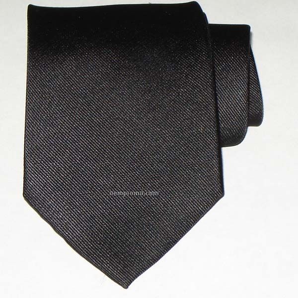 Solid Silk Necktie (Black)