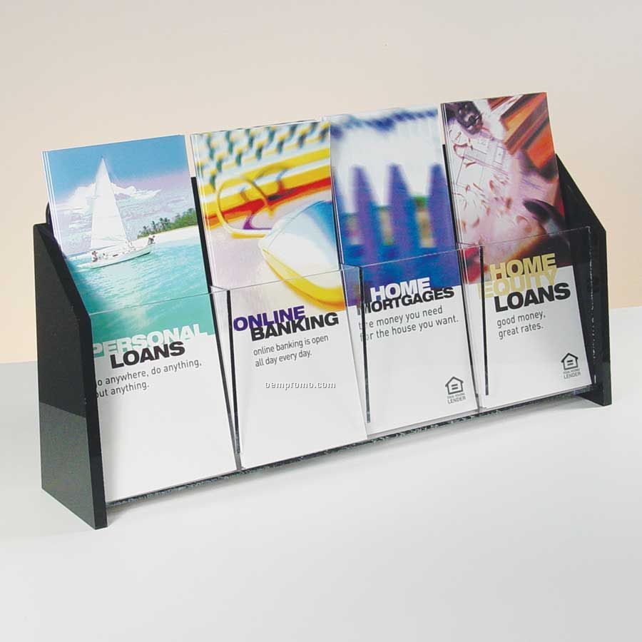 Deluxe 4-pocket Acrylic Brochure Holder - Countertop