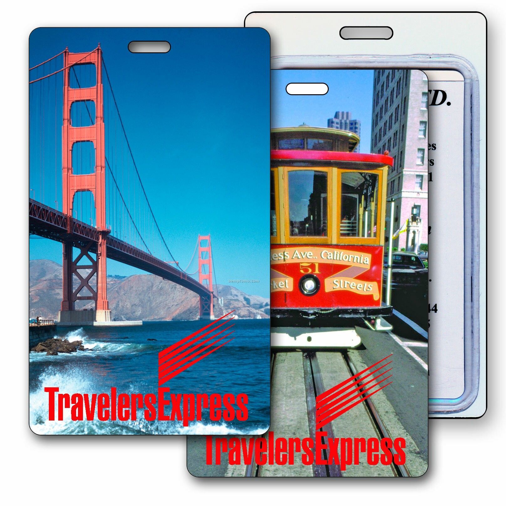 Luggage Tag 3d Lenticular San Francisco, Cable Stock Image (Blank Product)